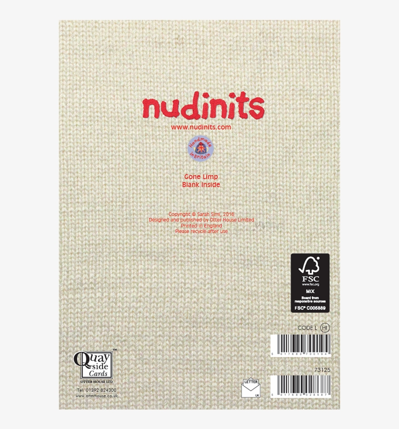 Nudinits 'gone Limp' Greeting Card - Otter House - Nudinits Wall Calendar 2017 (26965), transparent png