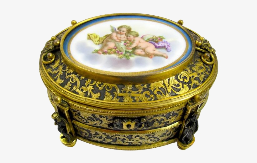 High Quality French Dore Bronze Casket With A Very - Suitcase, transparent png