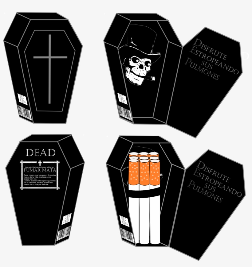 La Cajetilla, Con Forma De Ataúd, Consta De 9 Cigarrillos - Illustration, transparent png