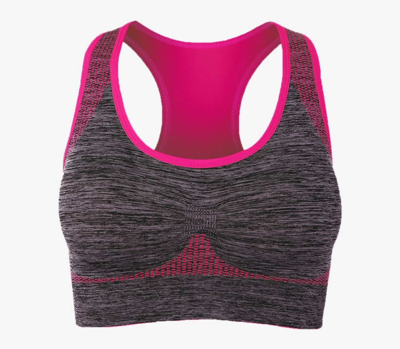 Scoop Acolchado Sujetador De Los Deportes - Gray And Pink Sports Bra, transparent png