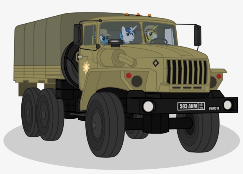 Dolphinfox, Military, Oc, Russian, Safe, Shining Armor, - Ural-4320, transparent png