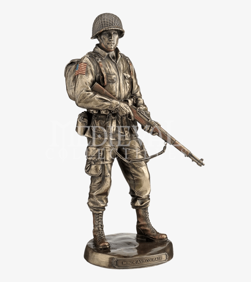 Bronze Us Army Solider - Army Sculpture, transparent png