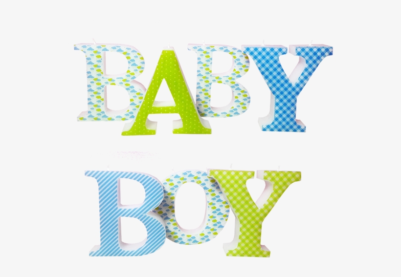Baby Boy 3d Letters Candle Model - Baby Shower Boy Transparent, transparent png