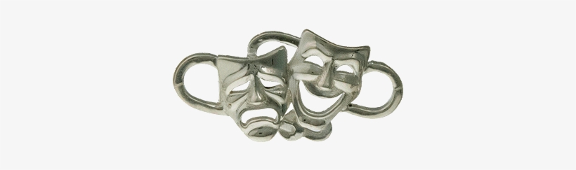 Tragedy/comedy Masks Topper - Silver, transparent png