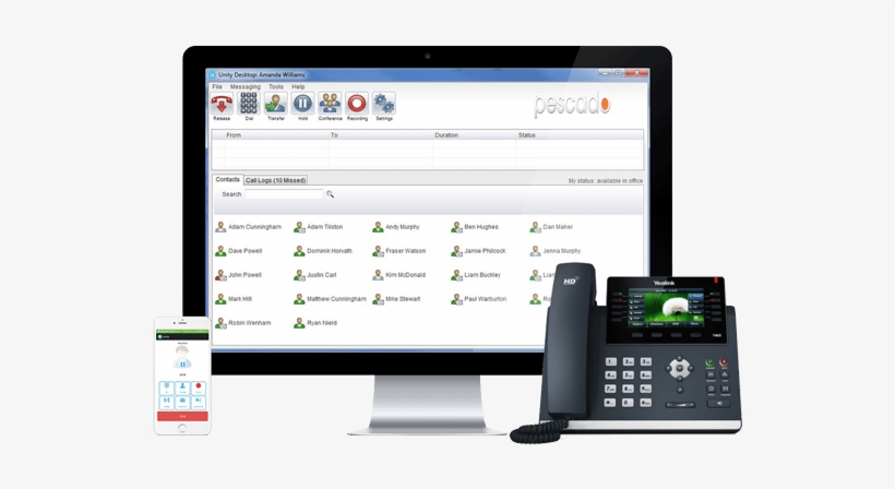 Pescado Ola Installed - Yealink Yea-sip-t46s Ultra-elegant Gigabit Ip Phone, transparent png