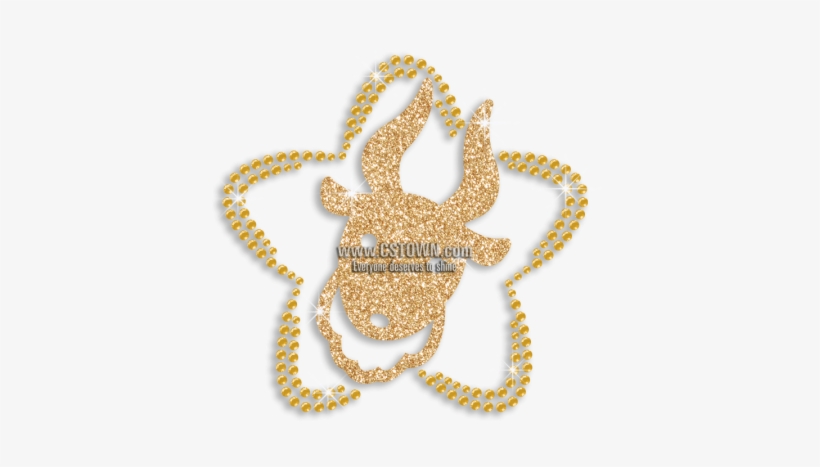 Iron-on Aries Lamb Sign Symbol Sequin Glitter Transfer - Astrological Sign, transparent png