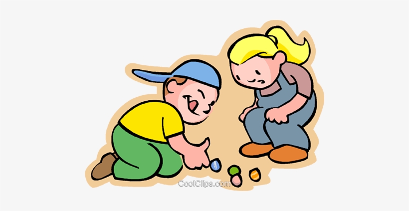 Little Boy And Girl With Marbles Royalty Free Vector - Ejemplos De Los Juegos Tradicionales, transparent png