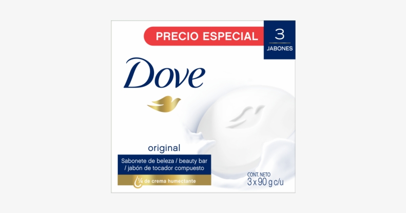 Jabón Dove Original 3x90g - Dove Beauty Bar, transparent png