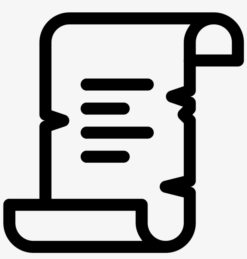 There Is A Long Sheet Of Paper - Parchment Icon, transparent png