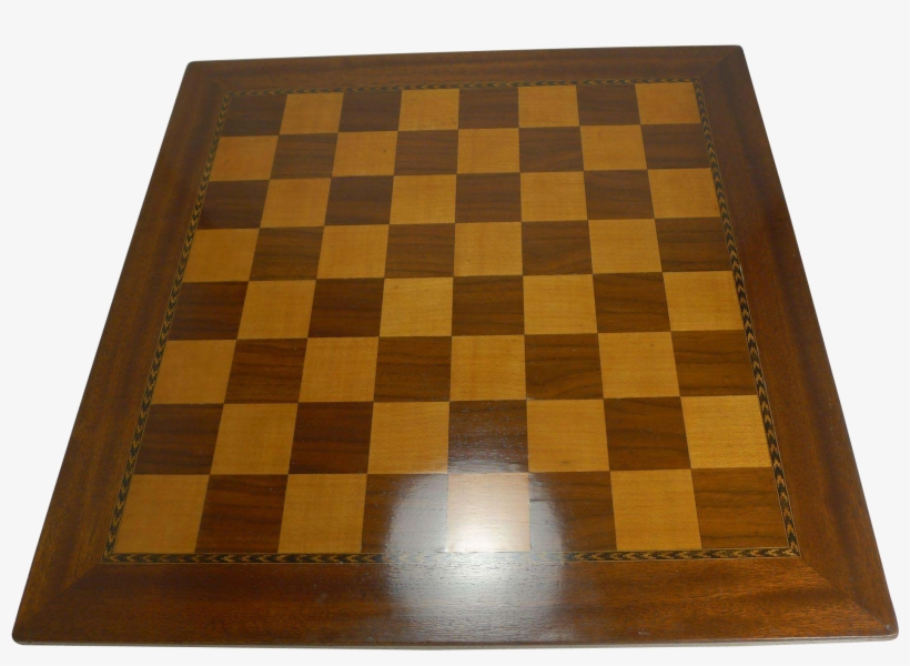 Large Antique English Inlaid Chess Board C - Checkerboard Floor, transparent png