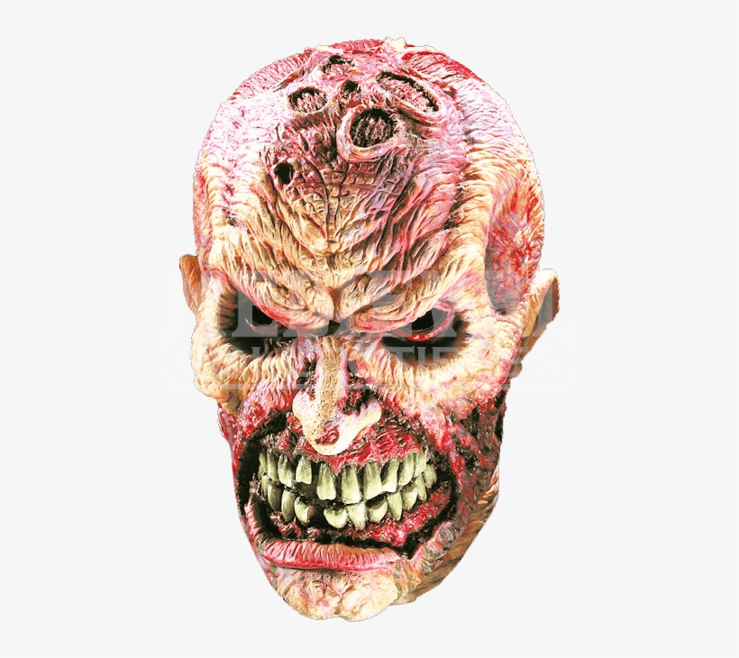 Smiley Zombie Mask - Rubie's Smiley Devil Adult Latex Mask 67104, transparent png