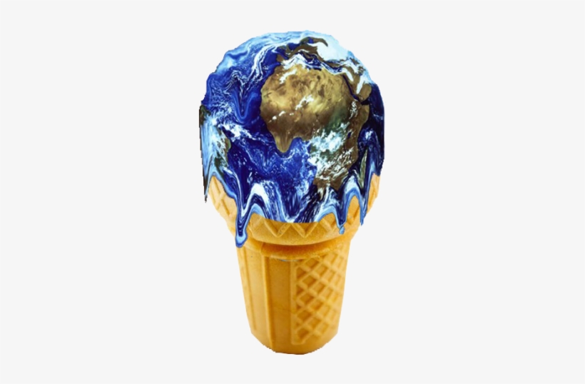 Depiction Of The Earth As Ice Cream Because - Melting Earth, transparent png