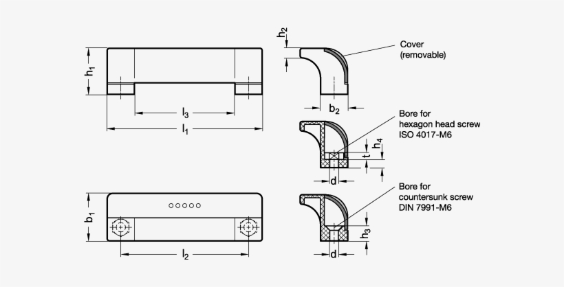 Zoom Ledge Handles El 630 Sketch - Diagram, transparent png