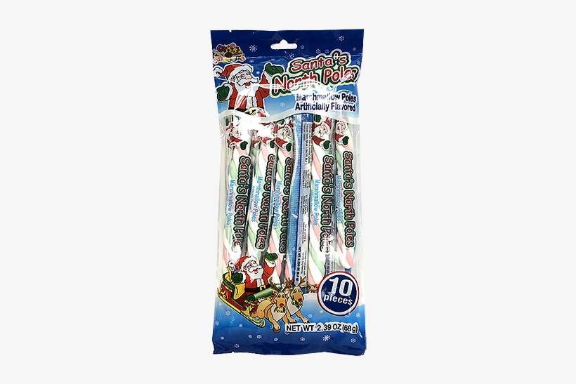 Santa's North Poles Marshmallow Poles - Candy Cane, transparent png