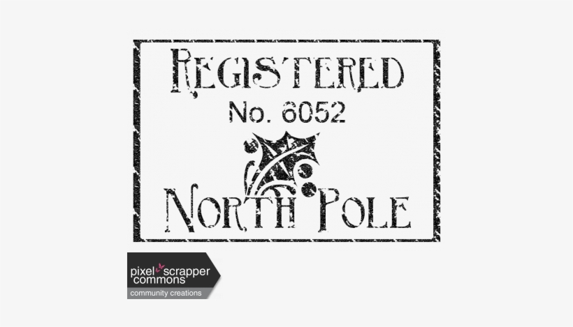 North Pole Stamp - Digital Scrapbooking, transparent png