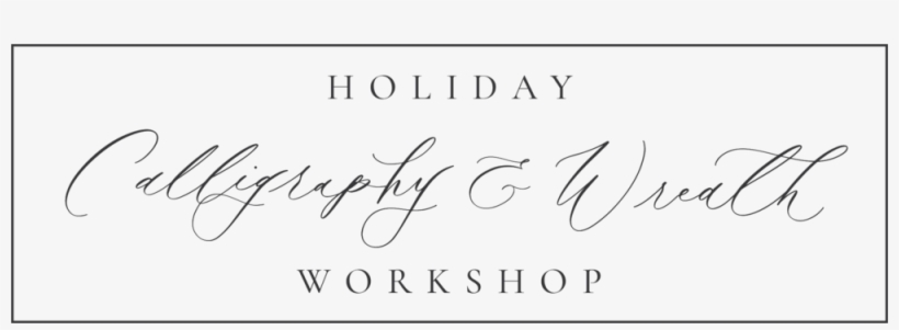 Calligraphy And Wreath - Calligraphy, transparent png