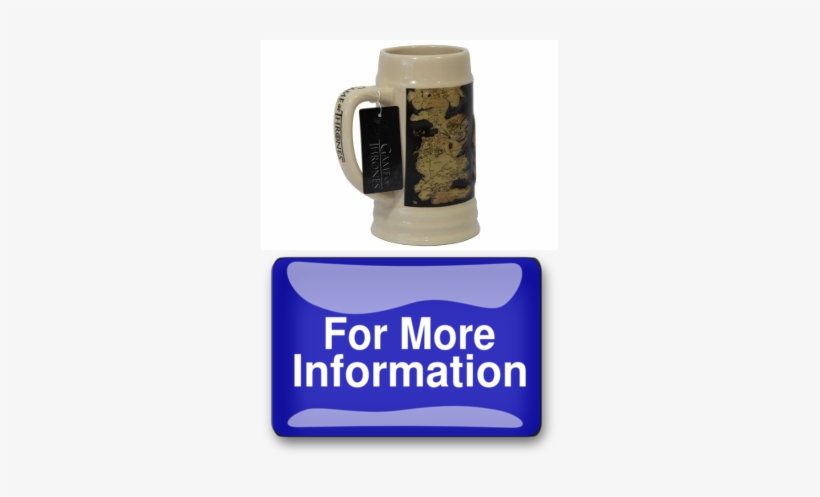 In Game Of Thrones 22oz Ceramic Map Beer Stein - Game Of Thrones 650ml Ceramic Map Beer Stein, transparent png