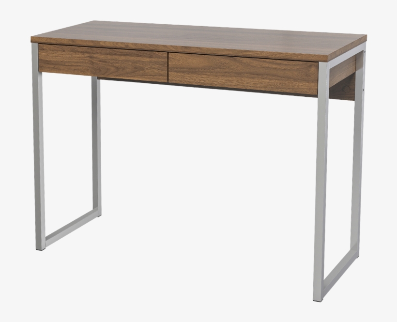 Freder Escritorio De Madera Y Acero - Tvilum Walker Natural Finish Mdf 2-drawer Desk, transparent png