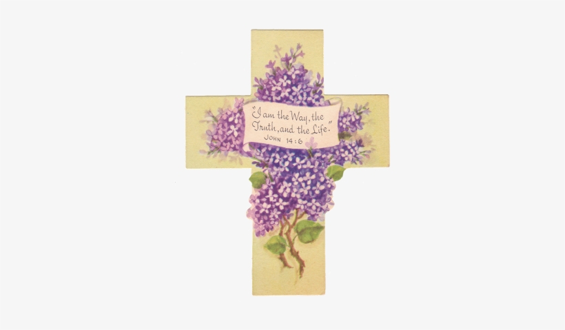 Vintage, El Glamour De Antaño - Vintages Ostern-kreuz Grußkarte, transparent png