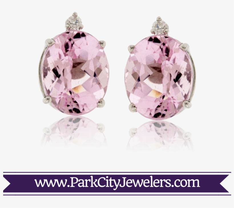 Morganite & Diamond Stud Earrings - Snowflake Necklace Gold, transparent png