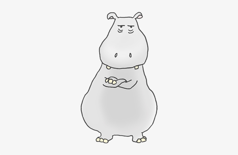 Angry Hippo Clip Art - Hippo Cartoon Drawing, transparent png