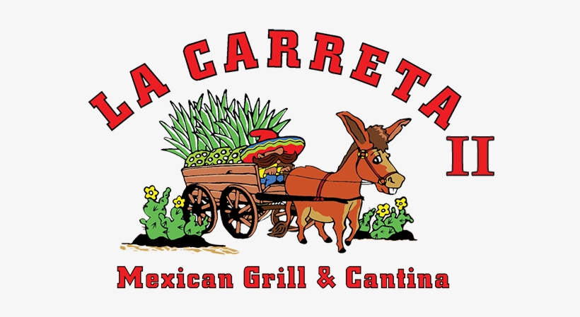 La Carreta Ii Logo, Donkey Pullling A Wagon Man Steering - Man And Donkey Logo, transparent png
