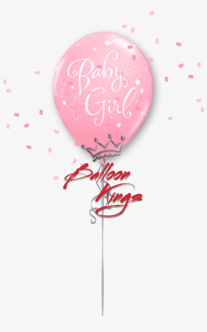 11in Latex Baby Girl Stars - Balloon, transparent png