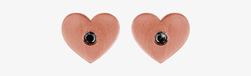 Hearts With Black Diamond Studs, transparent png