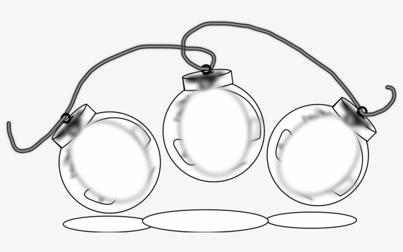 Free Pictures Of Christmas Light Clipart Black And - Free Clip Art Christmas Ornaments Black And White, transparent png