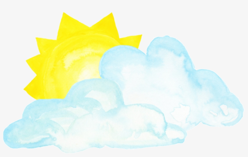 Hand Painted By The Clouds Blocking Half Of The Sun - Portable Network Graphics, transparent png