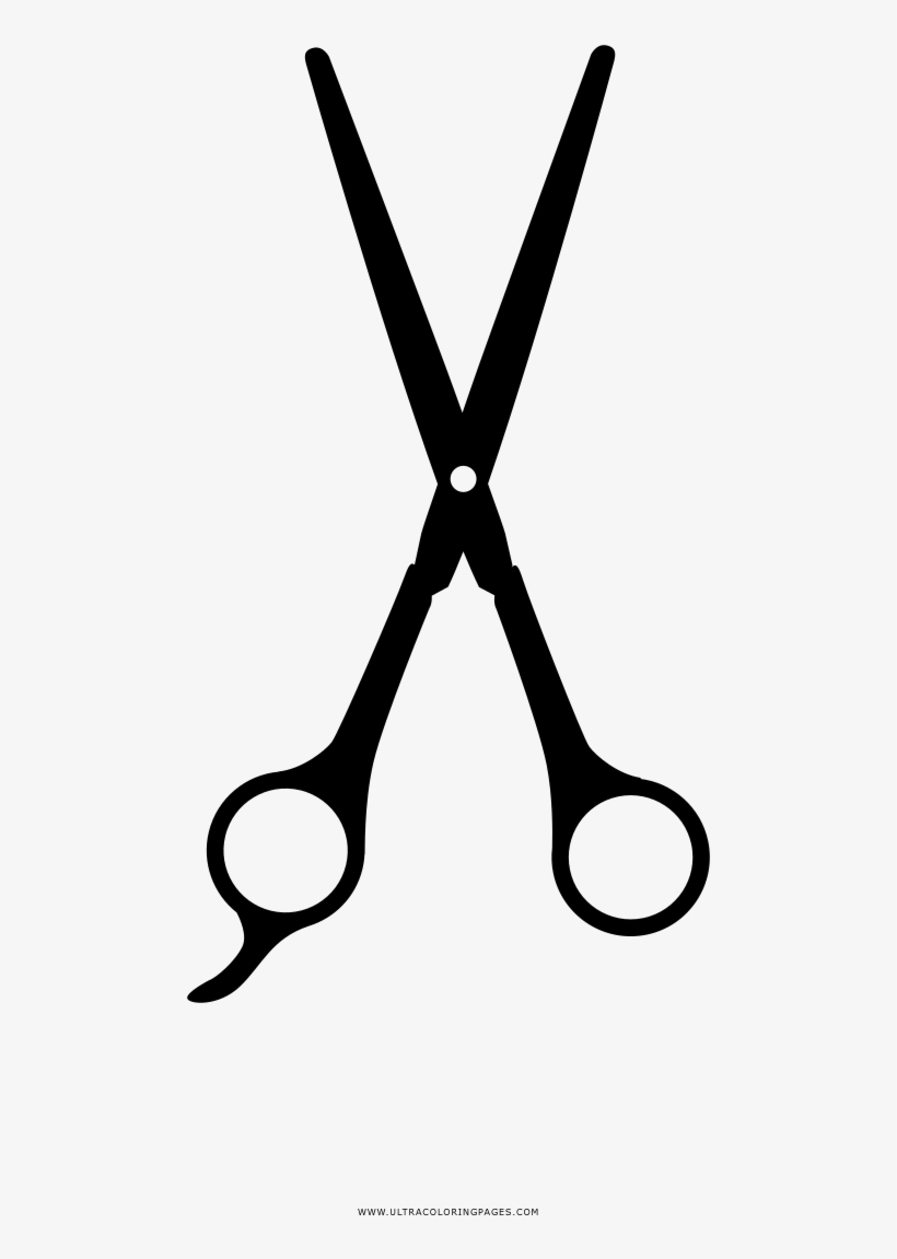 Scissors Coloring Page - Salon Printed Design, transparent png