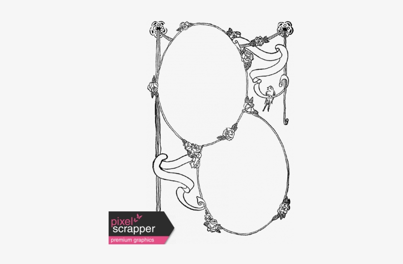 Frame Stamp Template - Digital Scrapbooking, transparent png