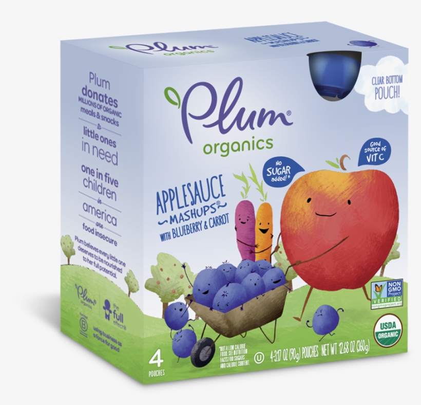 Plum Organics, Organic Mashups, Apple Sauce + Fruit, transparent png