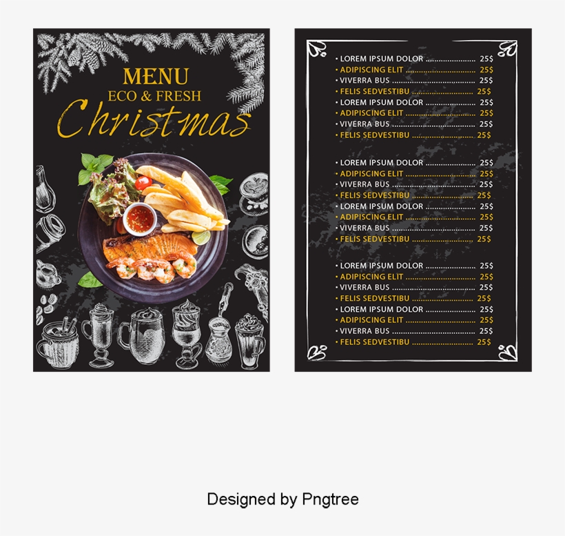 Snack Bar Menu Vector, Black, Food, Restaurant Png - Restaurant, transparent png