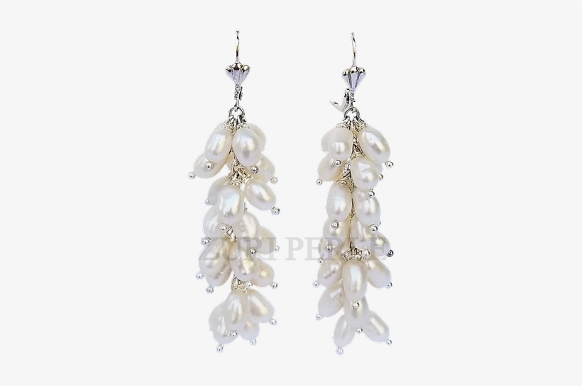 Women Handcrafted White Pearl Earrings Made In America - Earrings, transparent png