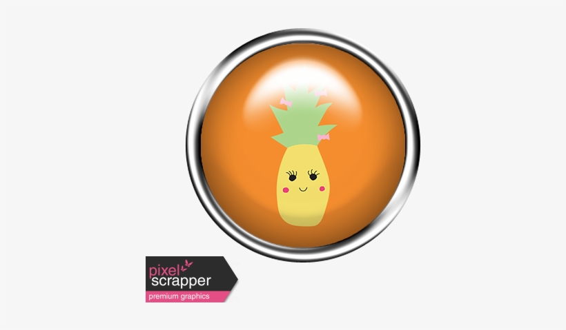 Cute Fruits Flair Pineapple - Digital Scrapbooking, transparent png