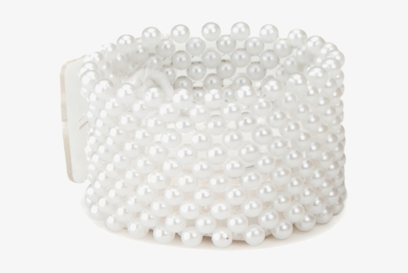 White Pearl Beads - Corsage Bracelet - Flower Bracelet Sugar, transparent png
