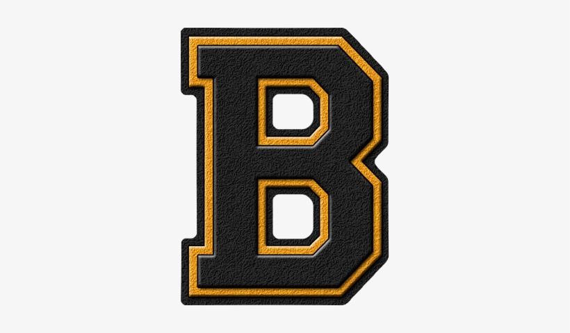 Etc > Presentations Etc Home > Alphabets > Varsity - Black And Gold Letter B, transparent png