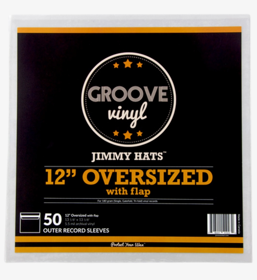 12 Inch Oversized With Flap Premium Outer Record Sleeves - Groove Vinyl 12 Inch Outer Record Sleeves (100 Pack), transparent png