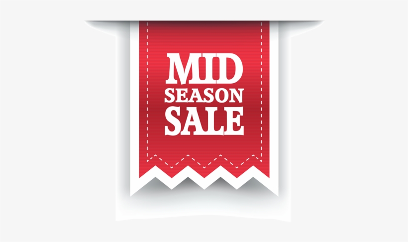 Red Mid Season Sale Label Png Clipart Image - Mid Season Sale, transparent png
