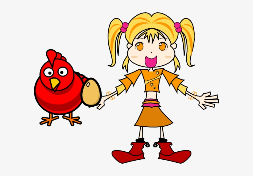 How To Set Use Girl Hen Egg Clipart - Cartoon Chicken Shower Curtain, transparent png