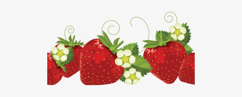 Strawberry Thirty - Strawberry Borders Clip Art, transparent png