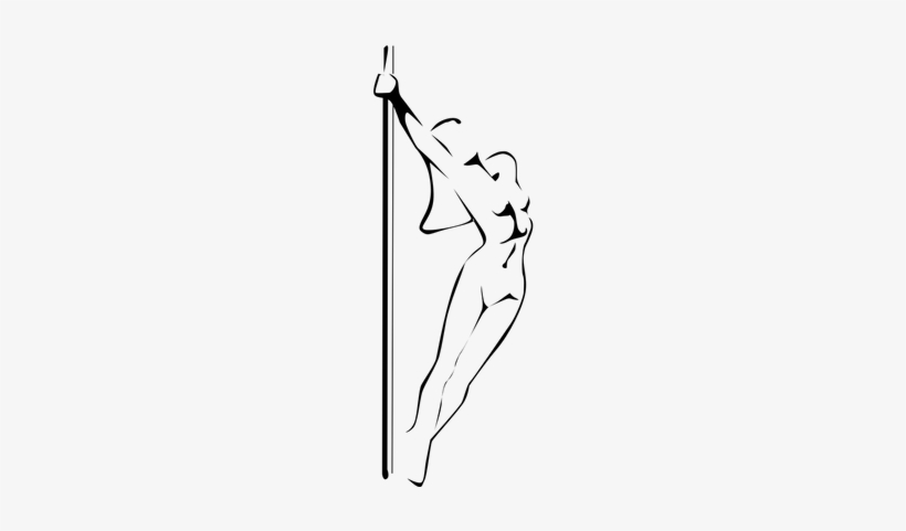 Pole Dance Outline Silhouette - Pole Dance Silhouette No Background, transparent png