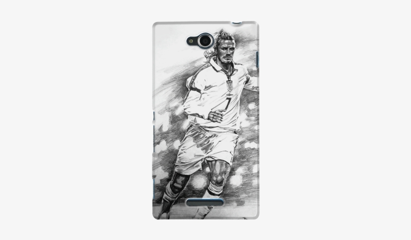 David Beckham Case For Sony Xperia C - Sketch, transparent png