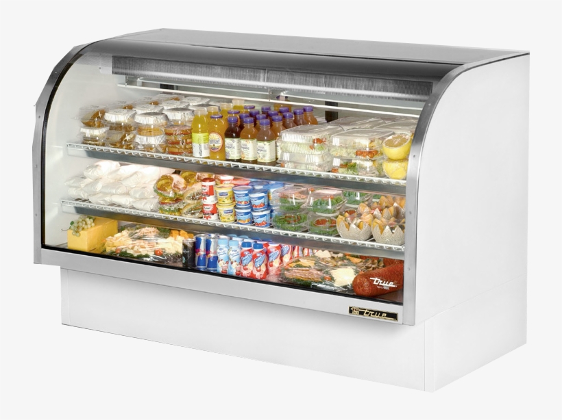 True Tcgg 72 Ld Curved Glass Deli Case - True Tcgg-72 Refrigerated Curved Glass Display, 72", transparent png