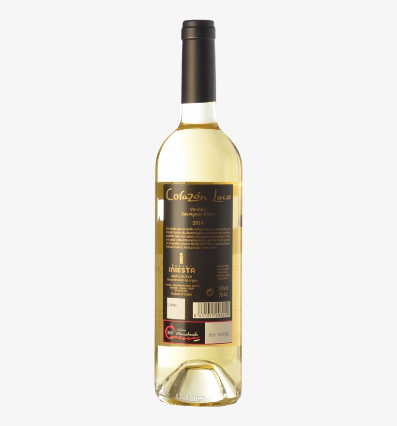 Corazón Loco Blanco - Wine Bottle, transparent png