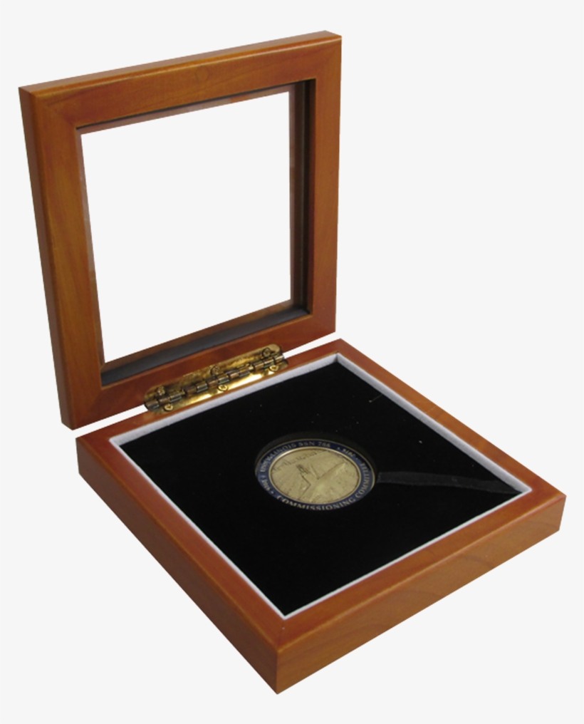 Wood Display Glass Top Box Large Coin Capsule Challenge - Box, transparent png