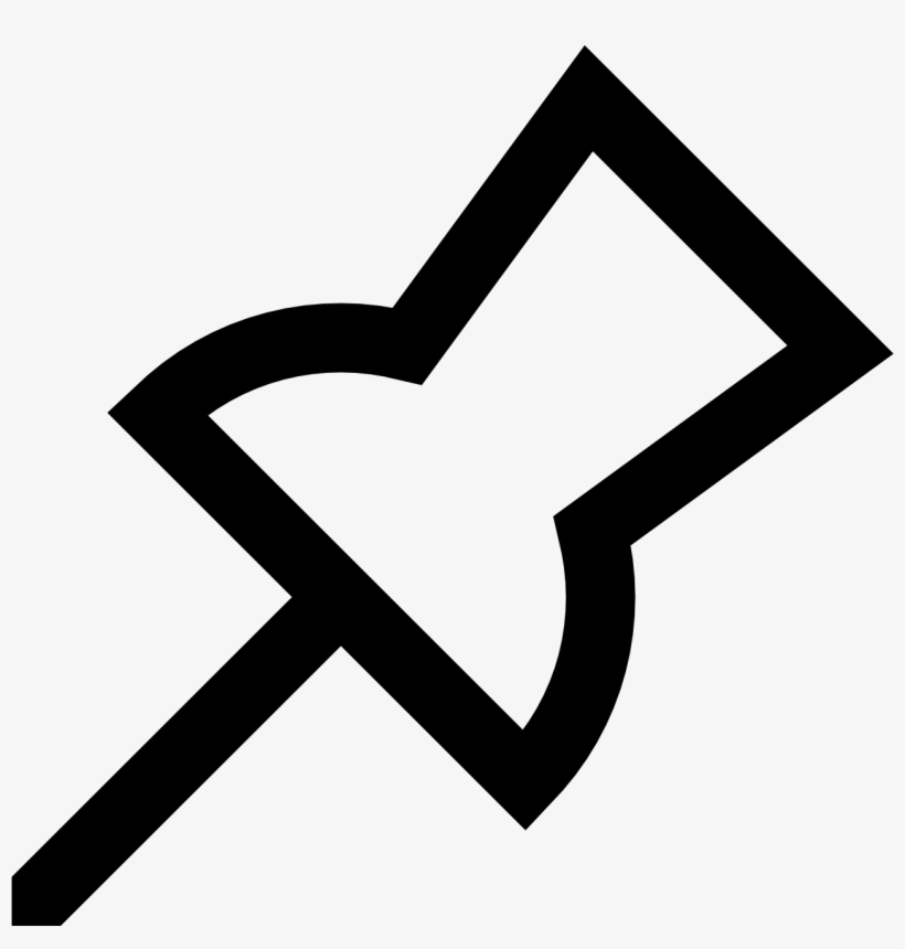 A Square Open On One Side, Resting On Top Of A Semi-circle, - Pin Icon, transparent png