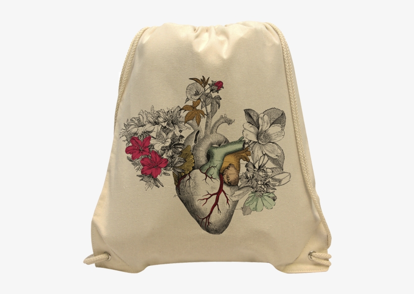 Morral Algodón Corazón Blanco - Cotton, transparent png