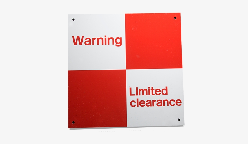 Durable - Warning Limited Clearance Sign, transparent png